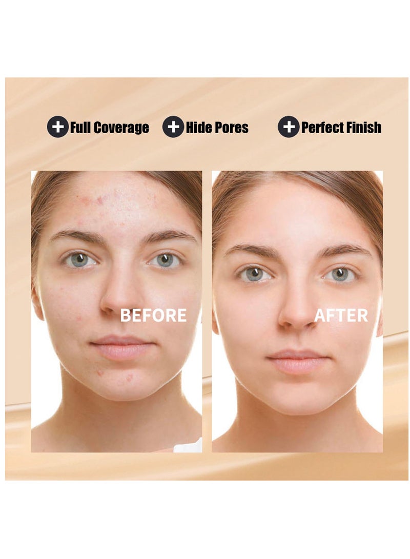 Excefore BB Cream Foundation, Even Skin Tone Color Correcting Cream Moisturizing Concealer Makeup Base, Full Coverage Foundation Anti-Redness Lightweight Smoothing Foundation, Natural - Image 5