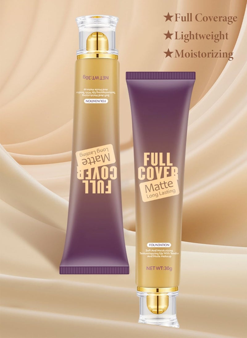 Excefore BB Cream Foundation, Even Skin Tone Color Correcting Cream Moisturizing Concealer Makeup Base, Full Coverage Foundation Anti-Redness Lightweight Smoothing Foundation, Natural - Image 4