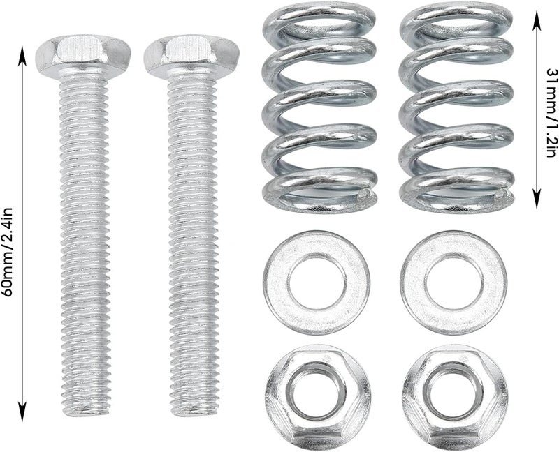klarako Exhaust Bolt and Spring,Exhaust Repair Set, 8PCS Exhaust Bolt and Spring Automotive Exhaust Systems & Parts for Replacement - Image 4