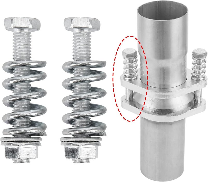 klarako Exhaust Bolt and Spring,Exhaust Repair Set, 8PCS Exhaust Bolt and Spring Automotive Exhaust Systems & Parts for Replacement - Image 2