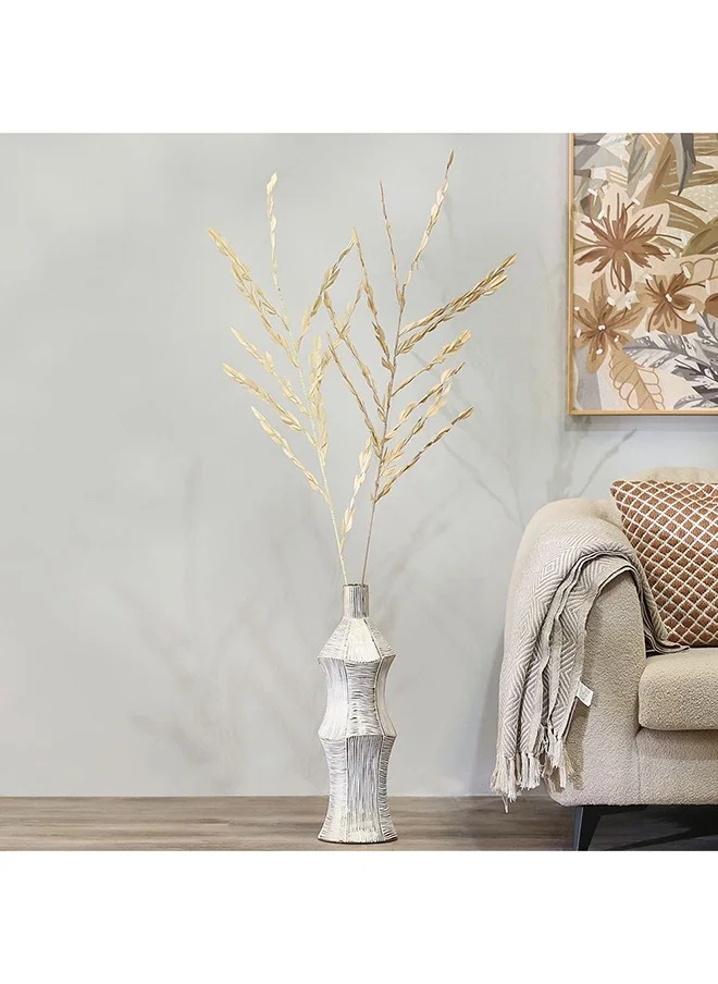 دانوب هوم Zaria Natural Dry Flower Décor For Home Decorations Wedding party And Birthday Parties Fire Leaves 150Pcs 2 Stick In Paper Natural 148Cm
