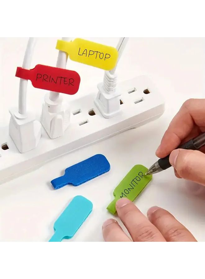 Colorful Writable Cable Tags Durable Wipe Film Cover Easy Organization Electronics Wires - Image 2