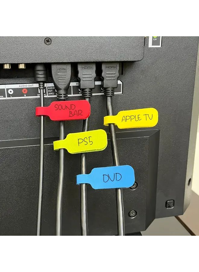 Colorful Writable Cable Tags Durable Wipe Film Cover Easy Organization Electronics Wires - Image 5