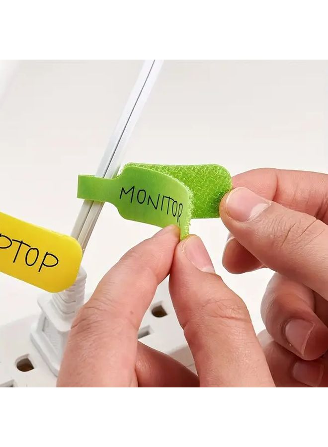 Colorful Writable Cable Tags Durable Wipe Film Cover Easy Organization Electronics Wires - Image 4