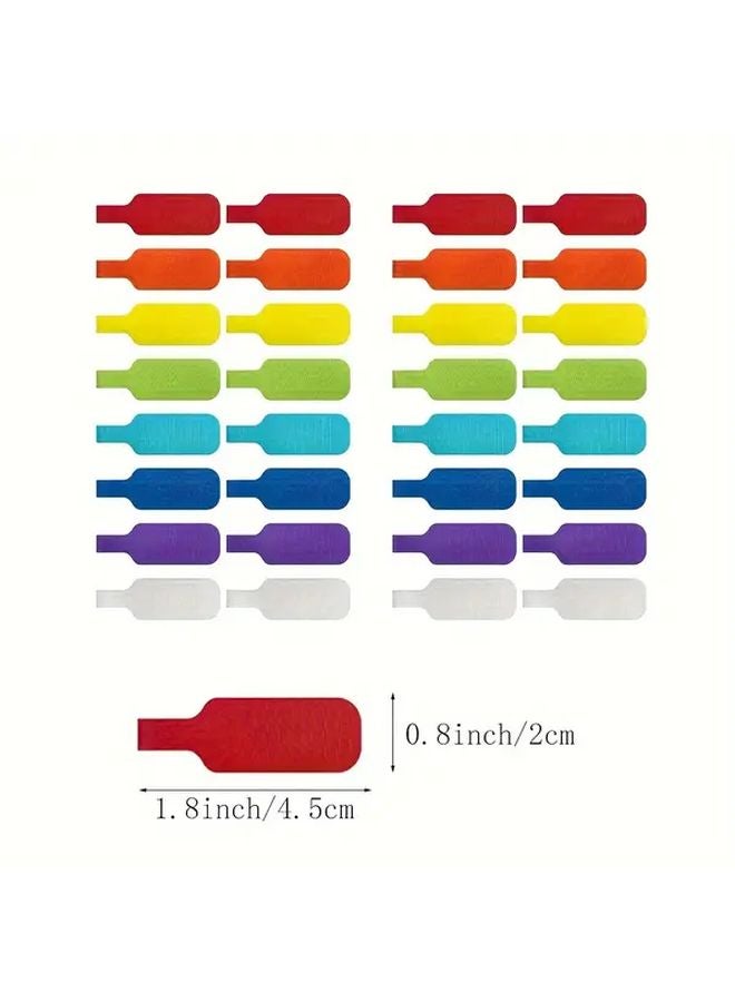 Colorful Writable Cable Tags Durable Wipe Film Cover Easy Organization Electronics Wires - Image 1