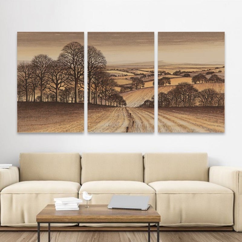 Marktna Three luxurious canvas prints with a modern design and a hollow frame, measuring (120×60), three pieces - Image 1