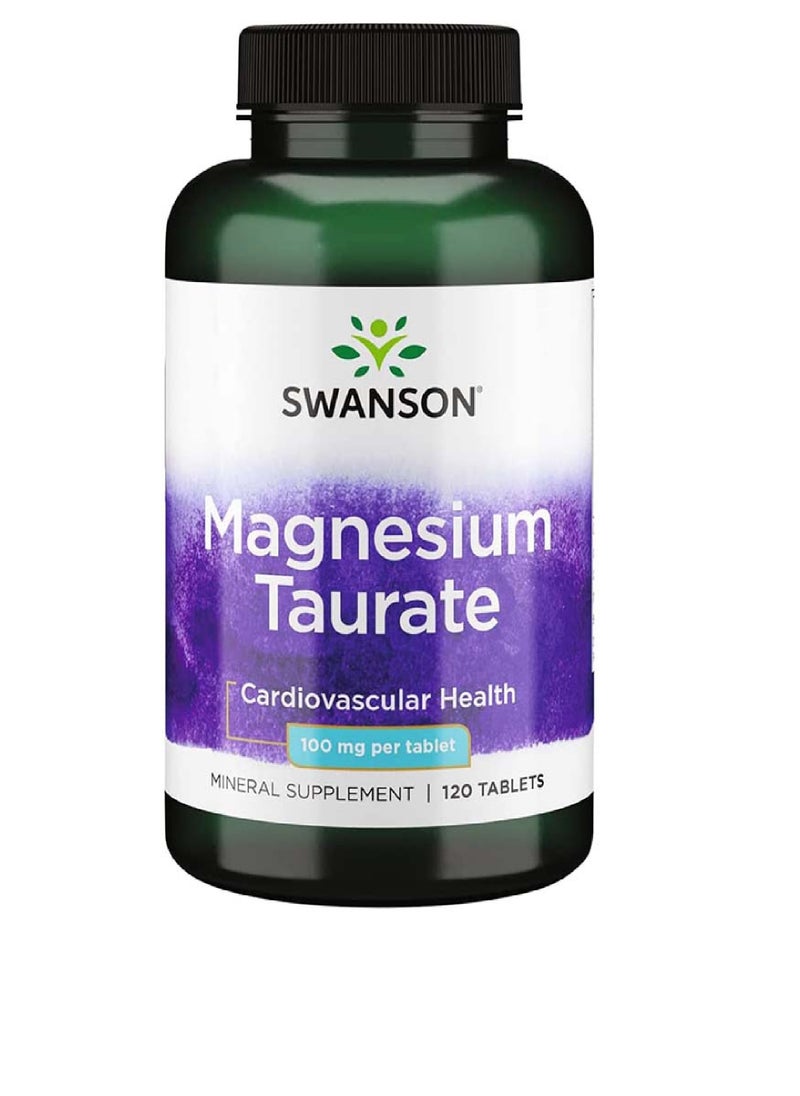 SWANSON - Swanson Magnesium Taurate 100 mg, 120 Tablets - Image 1