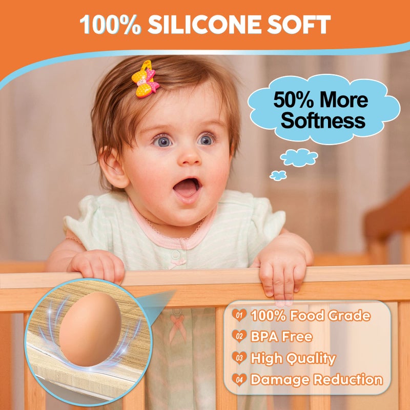 Loiion Baby Proofing, Edge Protector 100% Silicone, Soft Corner Protectors for Kids, Pre-Tape Adhesive Edge Guard for Kids Safety, Child Drawer Furniture Cabinet Bumper (9.84ft 0.6x0.6in(Width)) - Image 2
