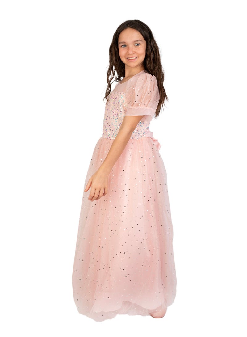 D'Daniela Pink Party Dress Sequin Stars - Image 2