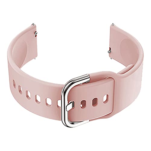 ACM Watch Strap Silicone Belt 20mm Compatible with Amazfit Gts 2 Mini Smartwatch Sports Hook Band Creame Pink - Image 4