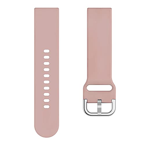 ACM Watch Strap Silicone Belt 20mm Compatible with Amazfit Gts 2 Mini Smartwatch Sports Hook Band Creame Pink - Image 3
