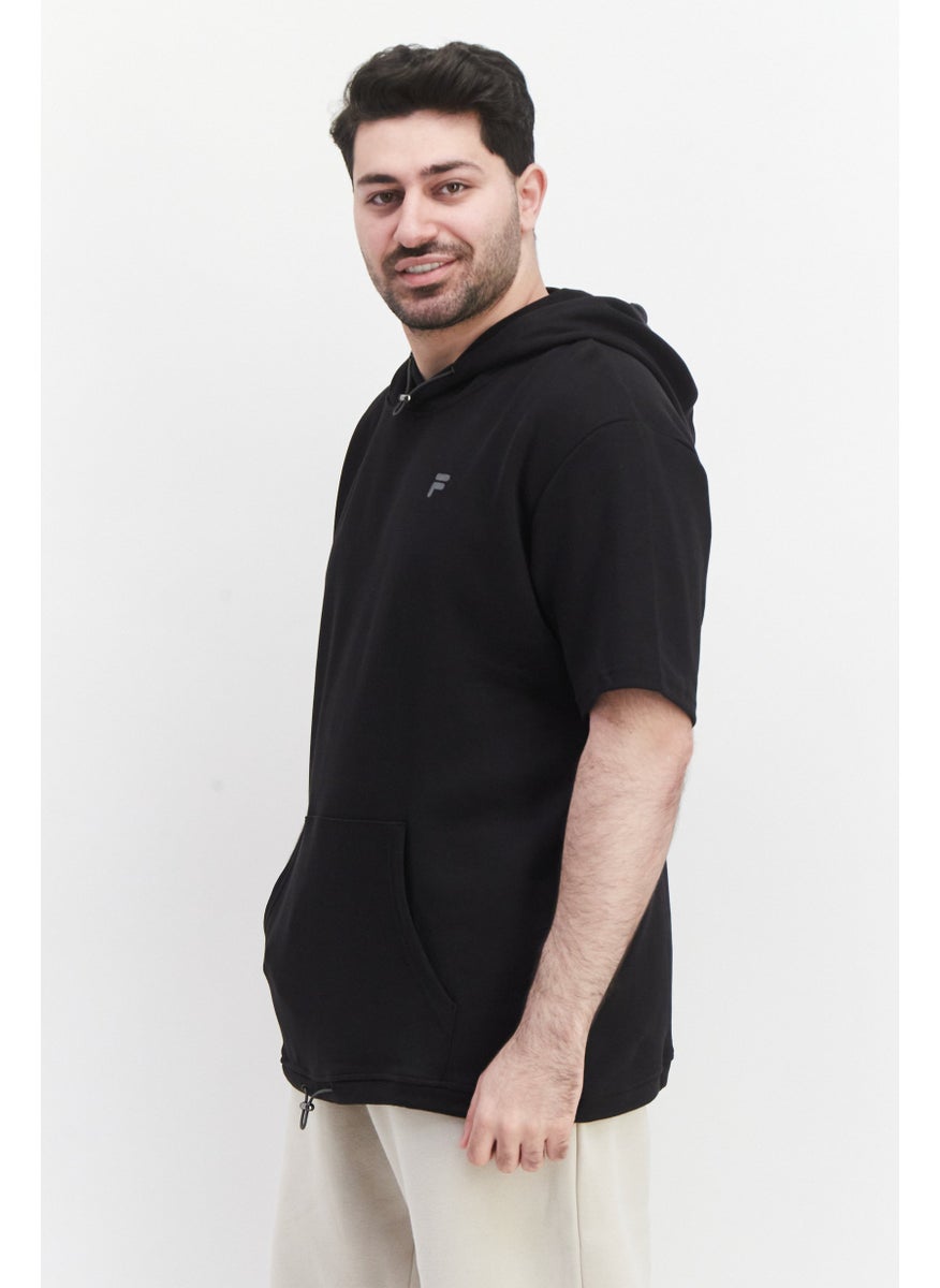 FILA Men Sportwear Fit Hood With Drawstring Outdoor Hoodies, Black  - Image 3