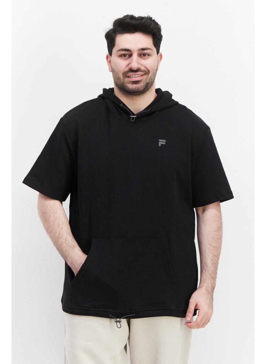 FILA Men Sportwear Fit Hood With Drawstring Outdoor Hoodies, Black  - Image 1