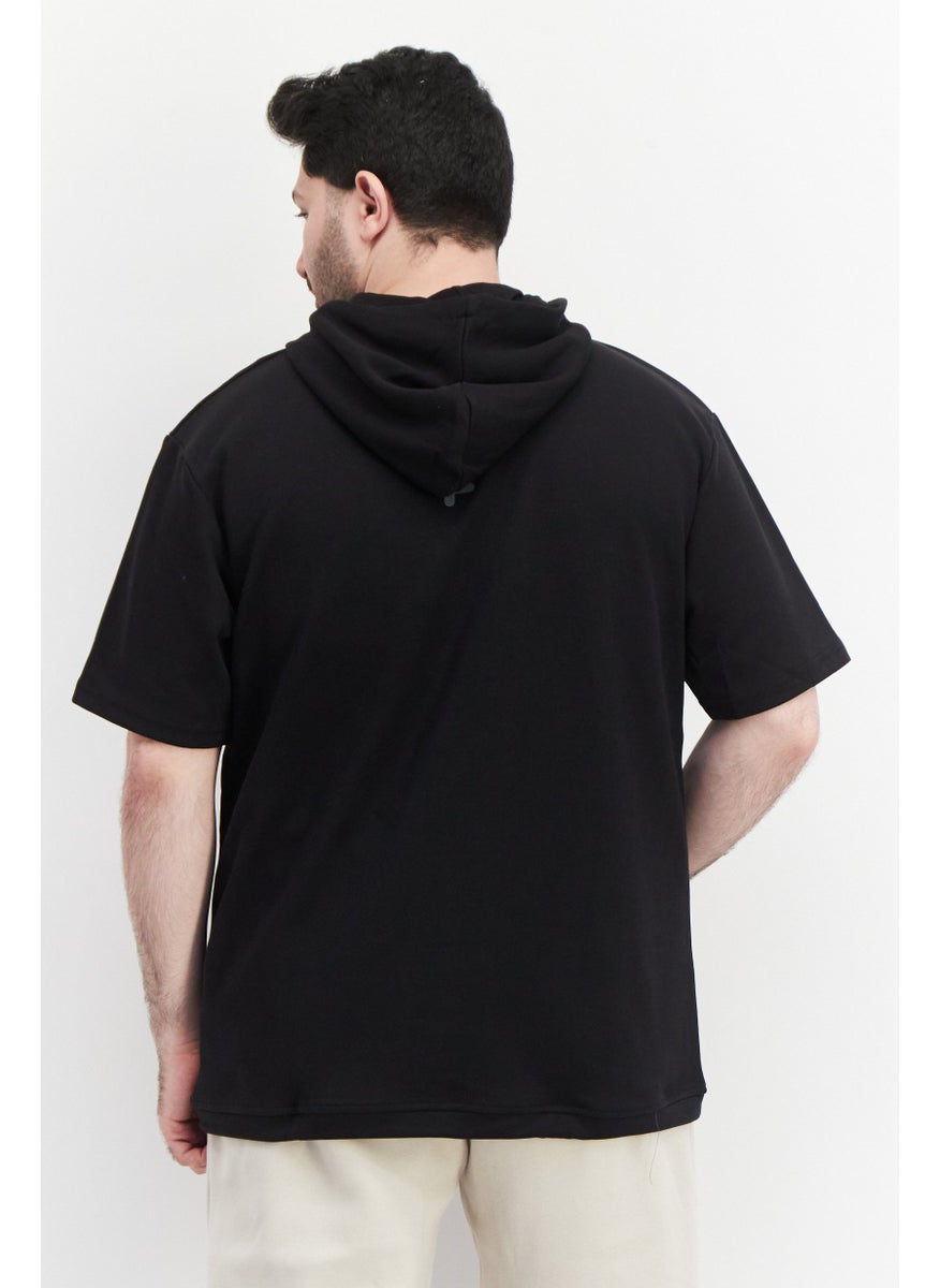 FILA Men Sportwear Fit Hood With Drawstring Outdoor Hoodies, Black  - Image 4