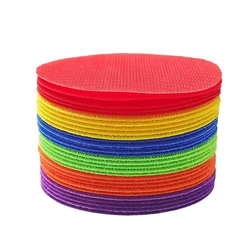 Carpet Marking Velcro Puzzle Game Kindergarten Student Training Fixed Point Marking Colorful Velcro Green 100mm green - Image 3
