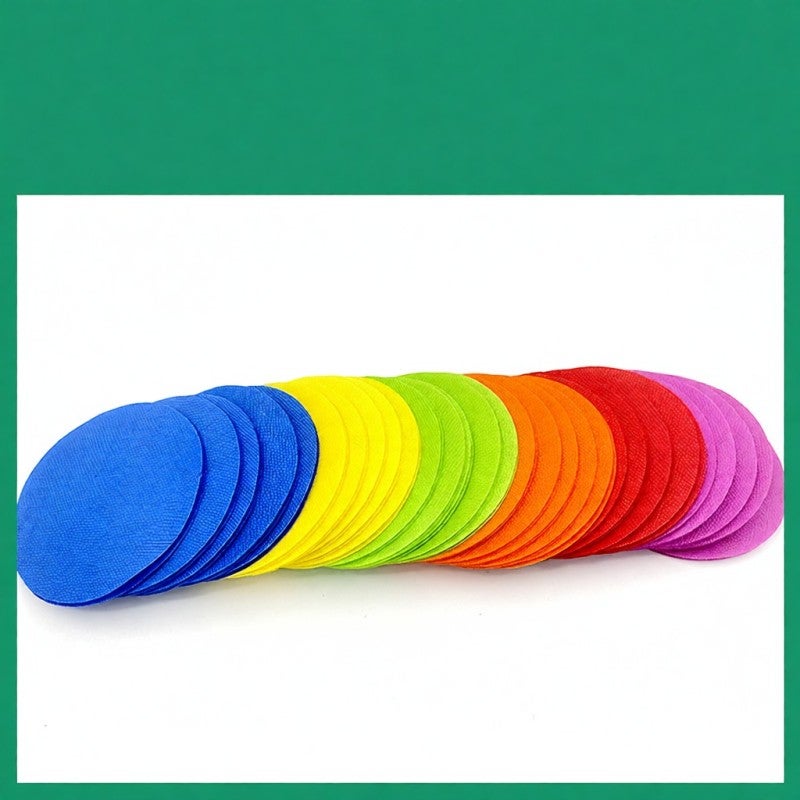 Carpet Marking Velcro Puzzle Game Kindergarten Student Training Fixed Point Marking Colorful Velcro Green 100mm green - Image 5