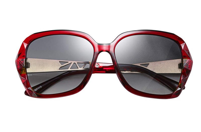 FEISEDY FEISEDY Polarized Women Square Sunglasses Sparkling Composite Shiny Frame B2289  - Image 3