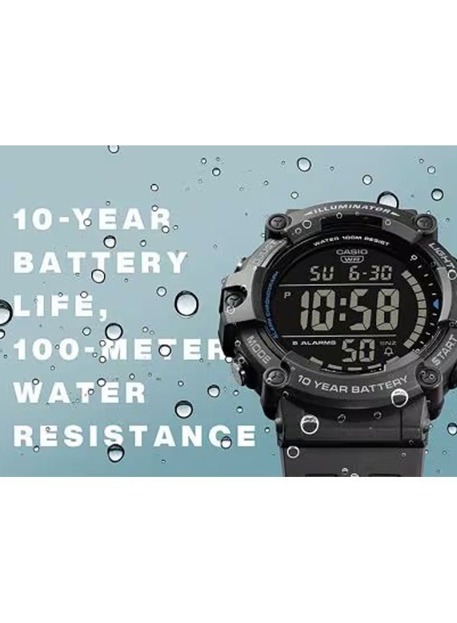 CASIO Men's Rubber Digital Watch AE-1500WH-1AVDF - Image 2