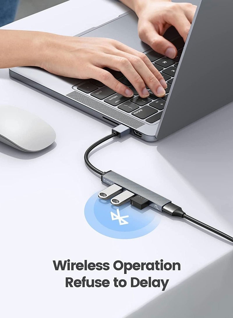Captaintech Mini USB Hub Extensions, ORICO USB Splitter, 4 Port USB 3.0 Hub Expander, 2.0 Hub, USB Adapter Station, Ultra Slim Portable Data Hub Applicable for Laptop, iMac Pro, MacBook Air, Mac, Notebook PC - Image 5