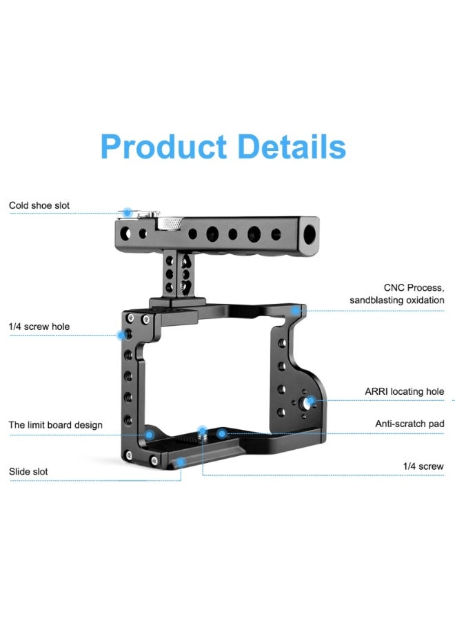 بولوز تنطبق على سوني A6600 / ILCE-6600 حماية الإطار مع إطار واحد + مقبض - Image 4