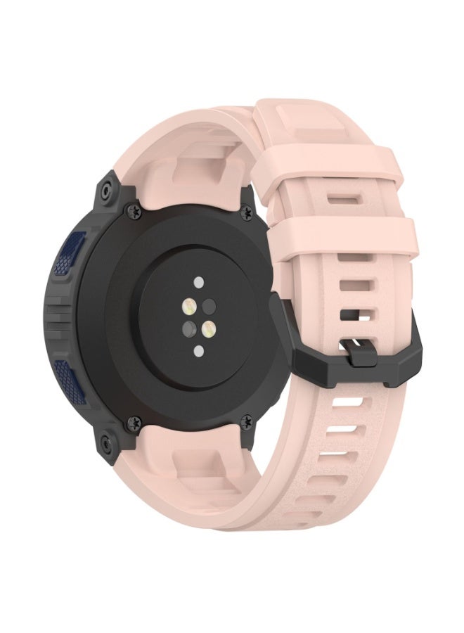 Replacement Watch Bands Compatible for Amazfit Active Edge A2212 Smartwatch Silicone Band Watch Strap Wristband Bracelet for Women Men (Pink) - Image 2