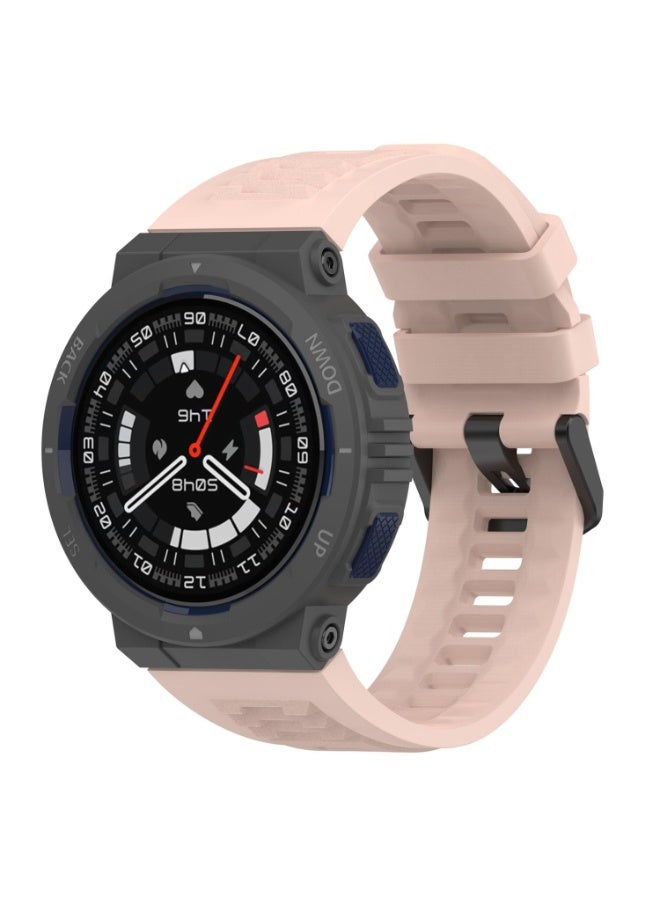 Replacement Watch Bands Compatible for Amazfit Active Edge A2212 Smartwatch Silicone Band Watch Strap Wristband Bracelet for Women Men (Pink) - Image 1