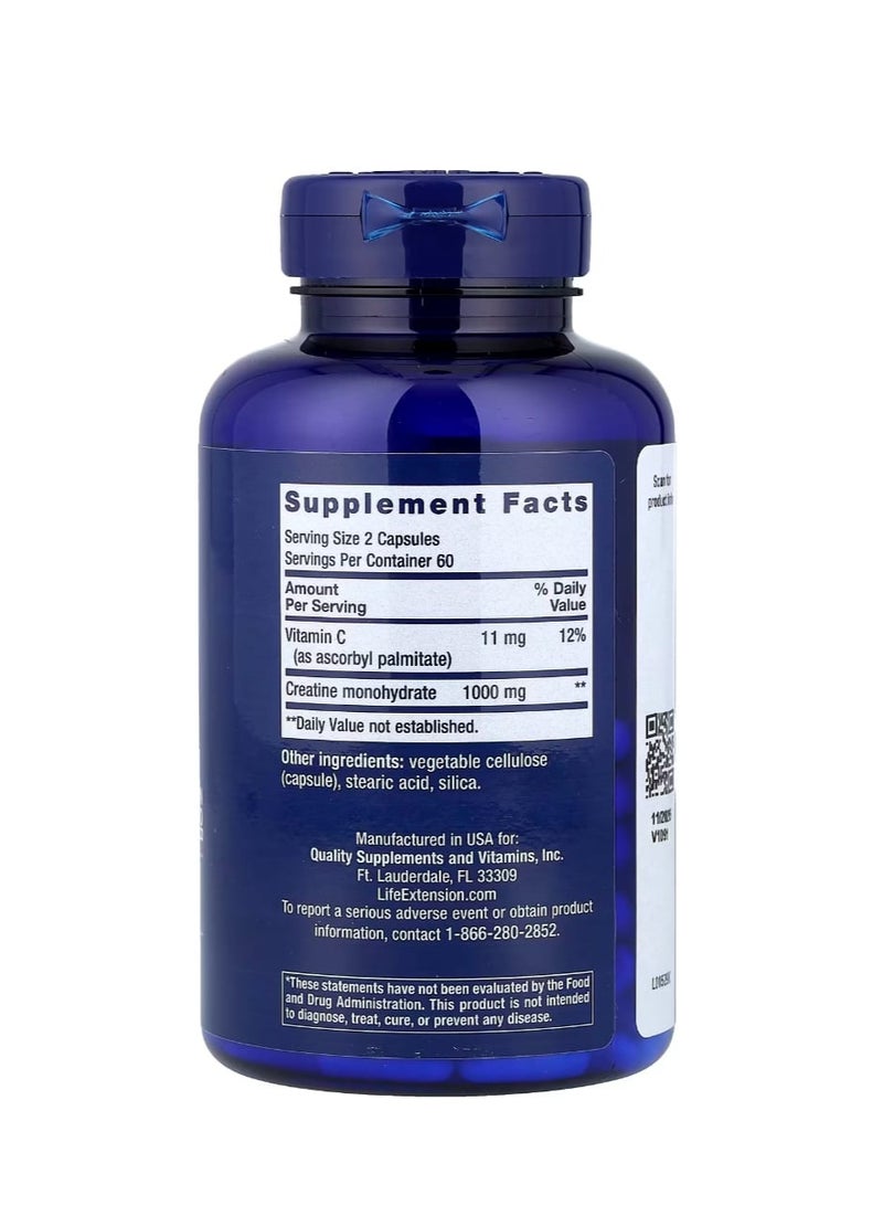 Life Extension Creatine Capsules 120 Capsules - Image 2