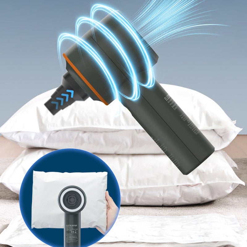 Multifunctional Portable Cordless Electric Inflator USB Rechargeable 5-in-1 Outdoor Inflatable and Vacuum Pump Handheld Mattress Inflator Vacuum Pump with Light and Fan Function - Image 4
