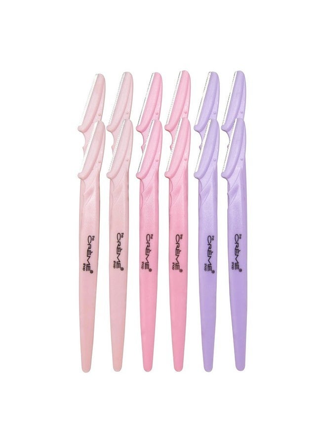 The Creme Shop Flawless Finish Precision Razors | Dermaplaning Tool For Face | Face Razors For Women | Stocking Stuffers For Women (Pack Of 12)  - Image 1