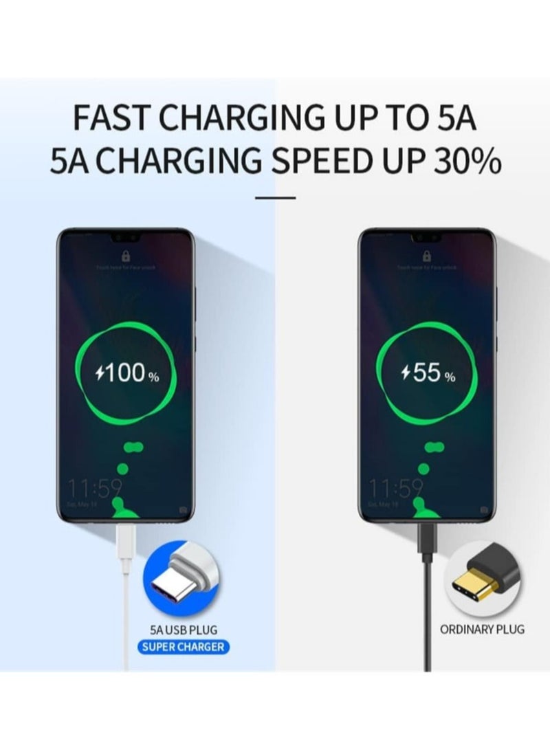 ELTRAZONE USB C Cable 5A Fast Charging Cable USB Type C Charger (2 Pack) Compatible for Huawei P20 Lite Mate 20 Pro P20 Samsung S10 Plus S9 S8 Note 9 - Image 3