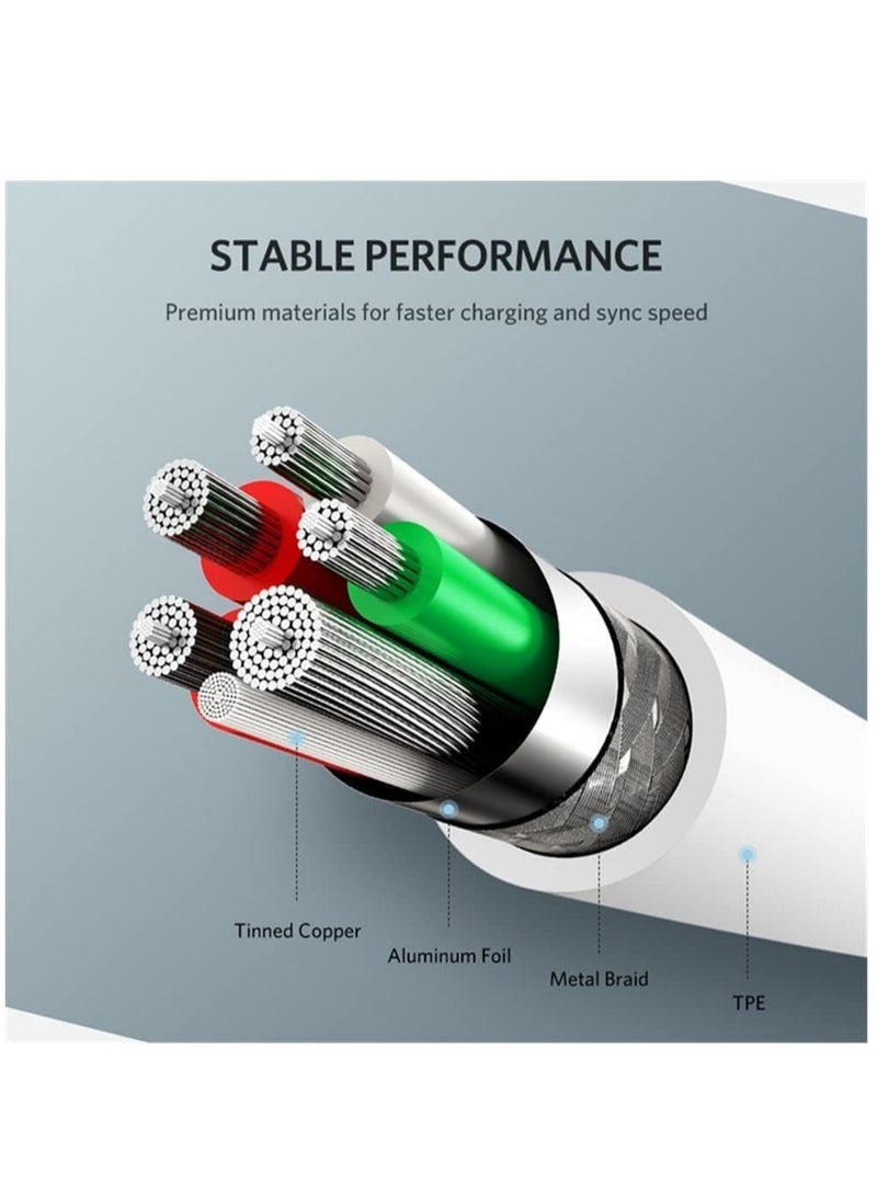 ELTRAZONE USB C Cable 5A Fast Charging Cable USB Type C Charger (2 Pack) Compatible for Huawei P20 Lite Mate 20 Pro P20 Samsung S10 Plus S9 S8 Note 9 - Image 4