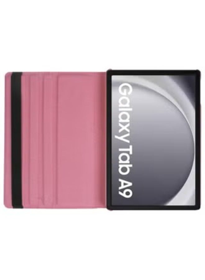 Case for Samsung Galaxy Tab A9 Case 8.7 inch 2023 (SM-X110/X115/X117) 360° Rotating Book Cover Protective Case with Auto Wake/Sleep for Galaxy Tab A9 (Pink) - Image 2