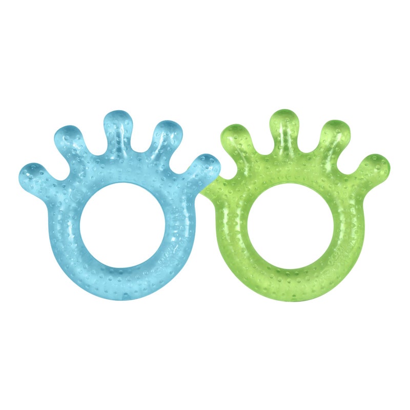 green sprouts Cooling Teether Soothes gums promotes healthy oral development Safer plastic filled with sterilized waterChill for extra reliefTextured surface to massage gums2 Count Pack of 1 Blue