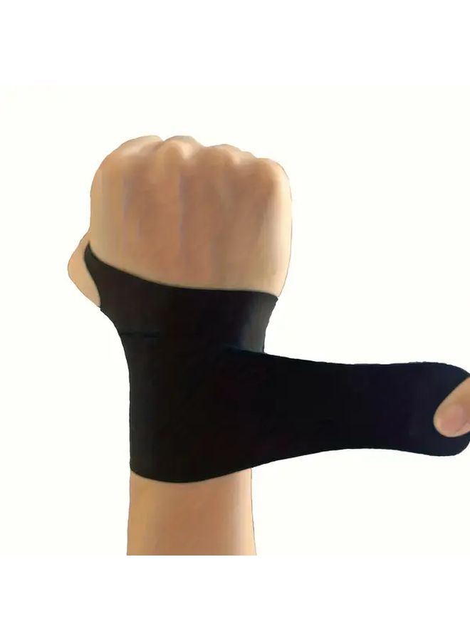 Black Adjustable Wrist Compression Support Brace For Fitness Weightlifting Tennis - Image 5