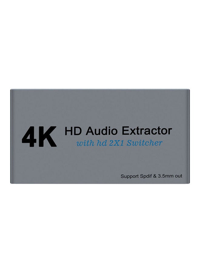 نيبمينينت محول صوت 2 في 1 عالي الدقة من 4K HD إلى HD-Optical SPDIF E21 رمادي  - Image 3