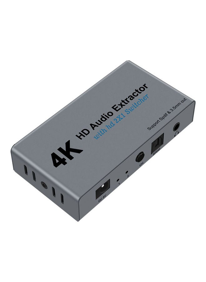نيبمينينت محول صوت 2 في 1 عالي الدقة من 4K HD إلى HD-Optical SPDIF E21 رمادي  - Image 2