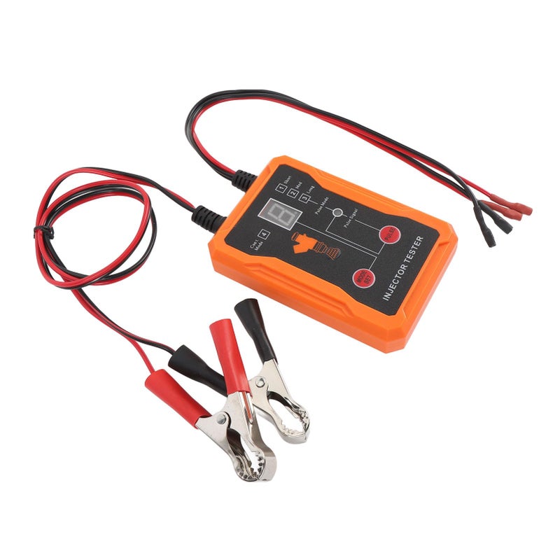 Orange Fuel Injector Tester 12V 4 Pulse Modes LED Display Motorcycle Nozzle Diagnostic Kit - Image 5