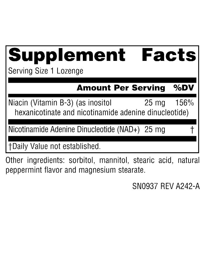 Source Naturals NAD+، ب-3 المساعد الإنزيمي، يدعم الطاقة الخلوية*، 25 ملغ - 60 حبة مصاصة - Image 4