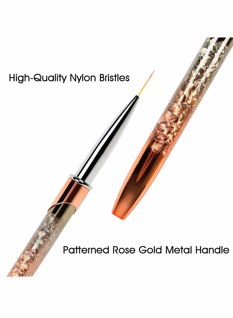 Nail Art Liner Brushes UV Gel Painting Nail Art Design Brush Unique Texture Metal Handle Nail Drawing Pens Detail Brush 3D Nail Art Brush 7mm 10mm 13mm 3pcs - Image 5
