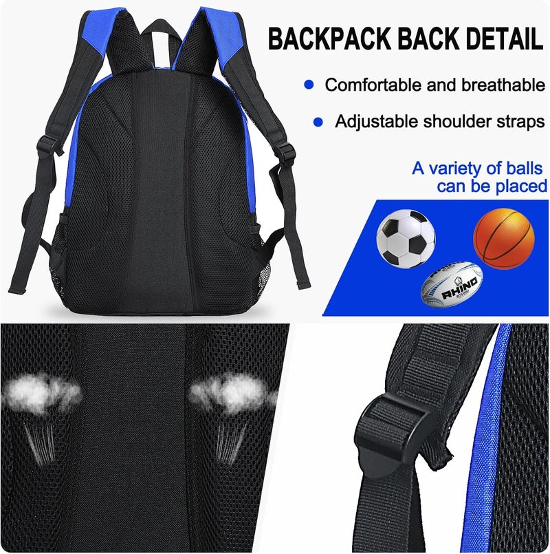 Goloni |Basketball Soccer Backpack Bag - Soccer Backpack & Bags for Basketball, Volleyball & Football Sports, Includes Separate Cleat Shoe and Ball Compartment, fit to & Adult - Image 5