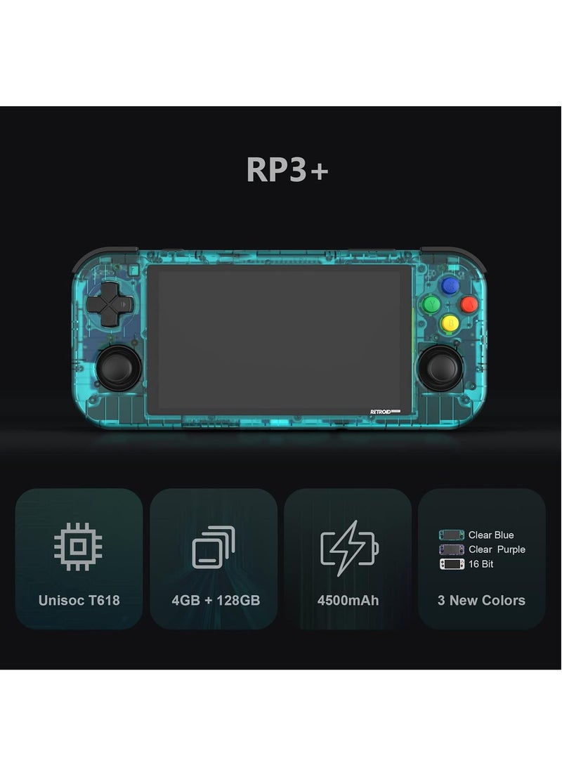 Generic - Retroid Pocket 3 Plus Retro Game Handheld Console, Retroid Pocket 3 Plus Android Game Console Multiple Emulators Console Handheld 4.7 Inch 16:9 Display 4500mAh Battery Classic Games (Purple) - Image 1