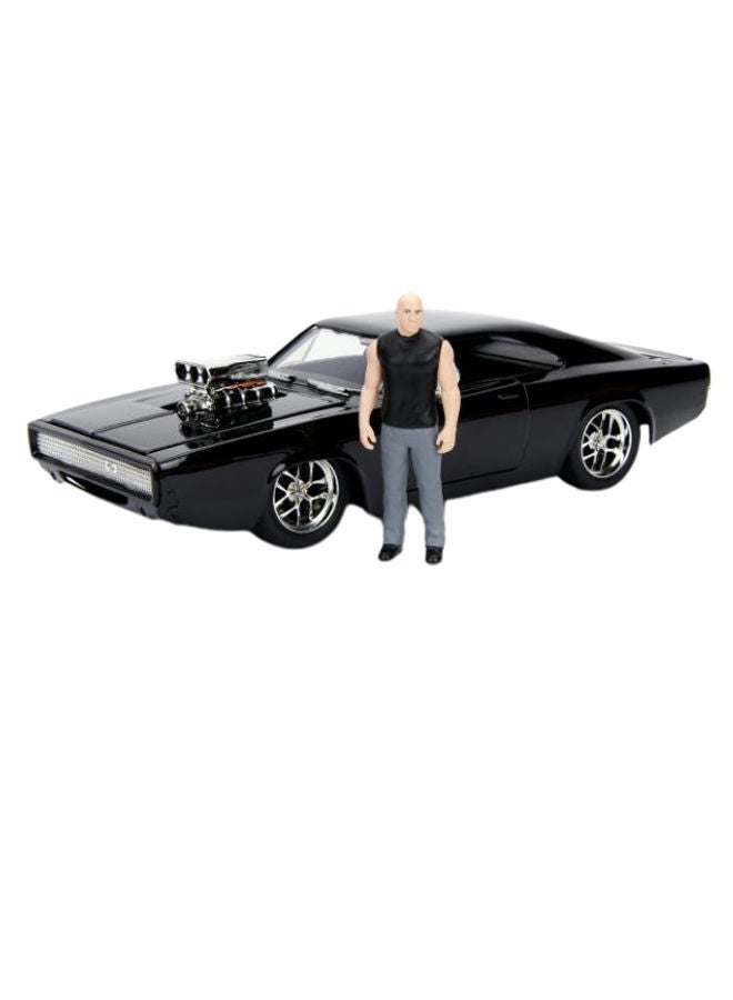 NIBEMINENT Fast And Furious 1970 Dodge Charger Street Car With Dominic Toretto Figure - Image 2