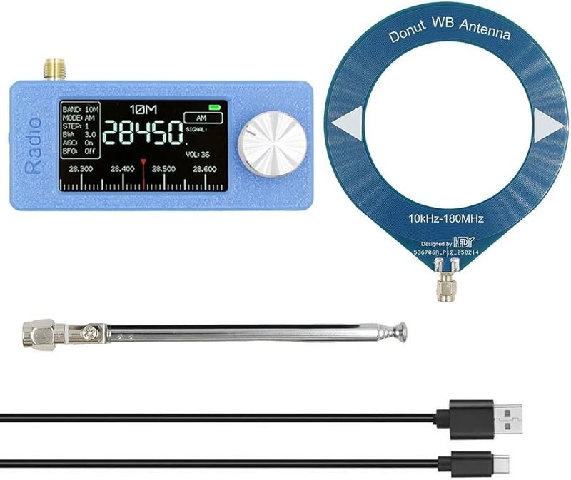 Blue SI4732 Pocket Radio Receiver 0 5 108MHz AM FM LSB USB Shortwave With IPS Screen - Image 3
