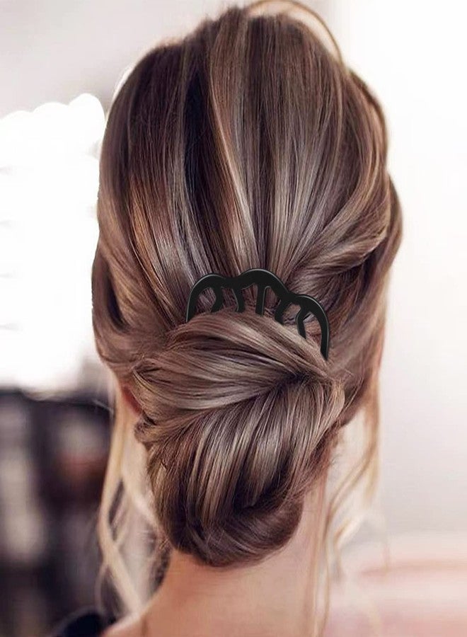 MIKIMIQI 12 Pcs Hair Side Combs for Women Accessories, Hair Fork Clips for Updo Bun, U-Shape Hair Combs for French Twist Teeth Hair Pin for Women Girls Vintage Hair Styling Accessories - Image 4