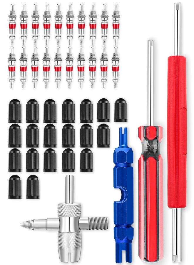 ptiysta 44pcs Stem Removal Tool, Spool Removal and Installation Tool, Four-Way Valve Tool, Spool, Stem Cover. Suitable for All Types of Tires - Image 1