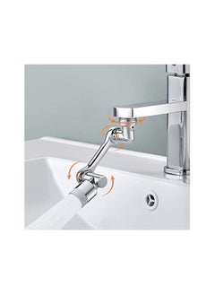 Rotating Faucet Aerator Extender Large Angle Faucet Adapter Universal Splash Filter Swivel Faucet Extender with Robotic Arm Sprayer Attachment for Bathroom Kitchen Sink Faucet