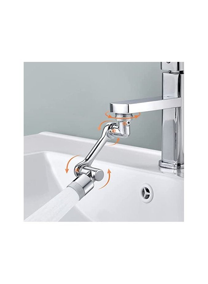 Spaceshoop Rotating Faucet Aerator Extender Large Angle Faucet Adapter Universal Splash Filter Swivel Faucet Extender with Robotic Arm Sprayer Attachment for Bathroom Kitchen Sink Faucet  - Image 1