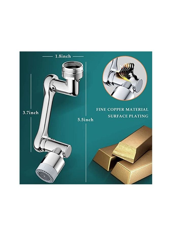 Spaceshoop Rotating Faucet Aerator Extender Large Angle Faucet Adapter Universal Splash Filter Swivel Faucet Extender with Robotic Arm Sprayer Attachment for Bathroom Kitchen Sink Faucet  - Image 5