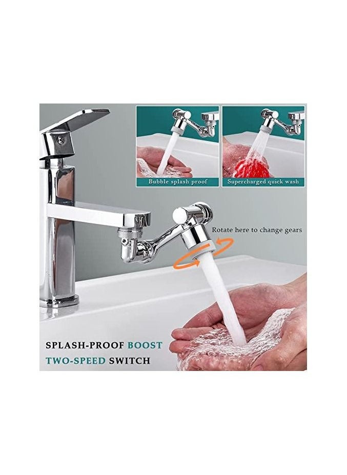 Spaceshoop Rotating Faucet Aerator Extender Large Angle Faucet Adapter Universal Splash Filter Swivel Faucet Extender with Robotic Arm Sprayer Attachment for Bathroom Kitchen Sink Faucet  - Image 4