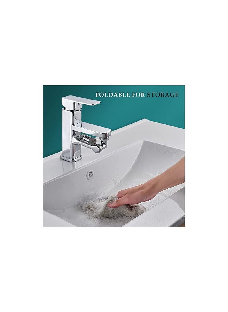 Spaceshoop Rotating Faucet Aerator Extender Large Angle Faucet Adapter Universal Splash Filter Swivel Faucet Extender with Robotic Arm Sprayer Attachment for Bathroom Kitchen Sink Faucet  - Image 2